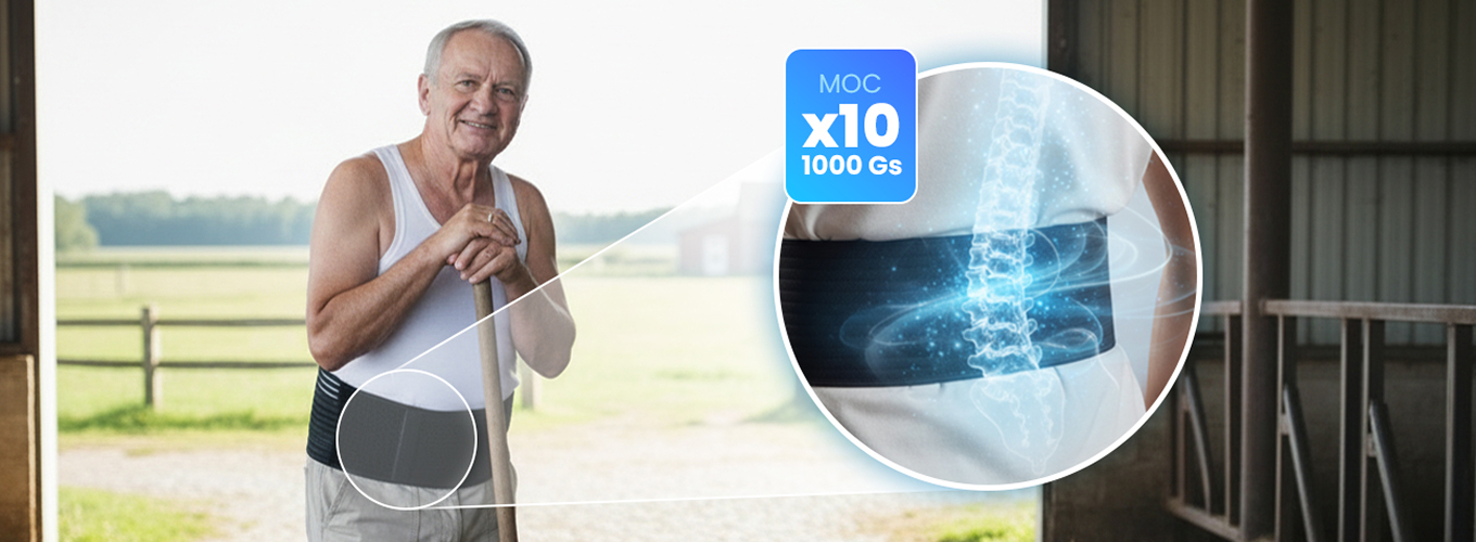 Dekompresyjny pas biomagnetyczny z turmalinem